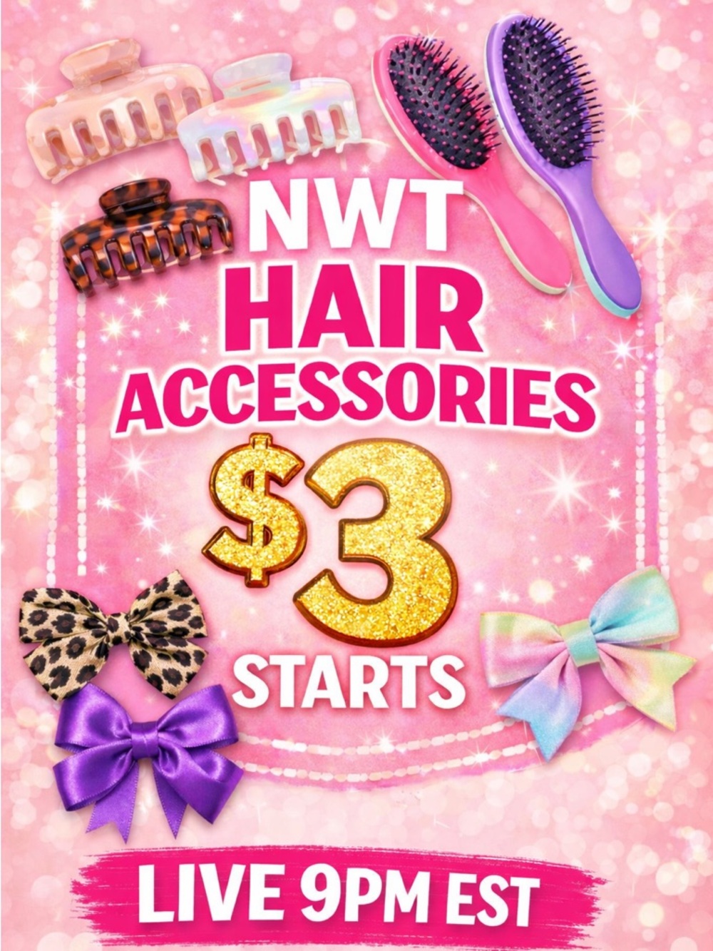 🎀NWT $3 STARTS HAIR ACCESSORIES! 🎀